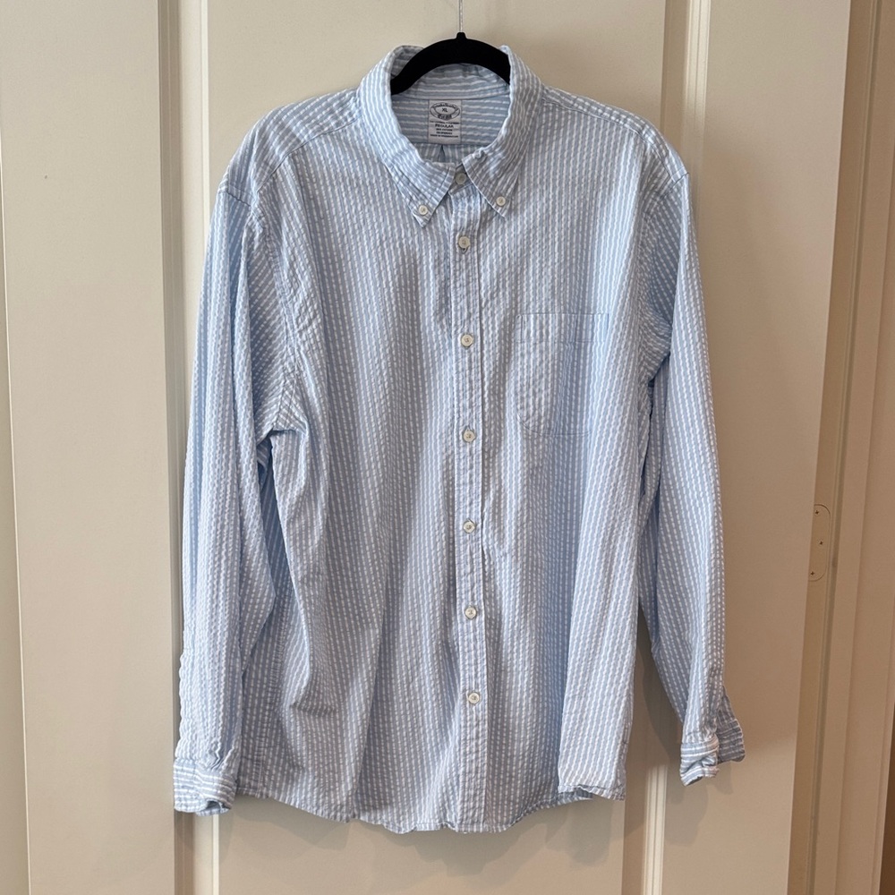 Brooks Brothers Light Blue and White Striped Shirt